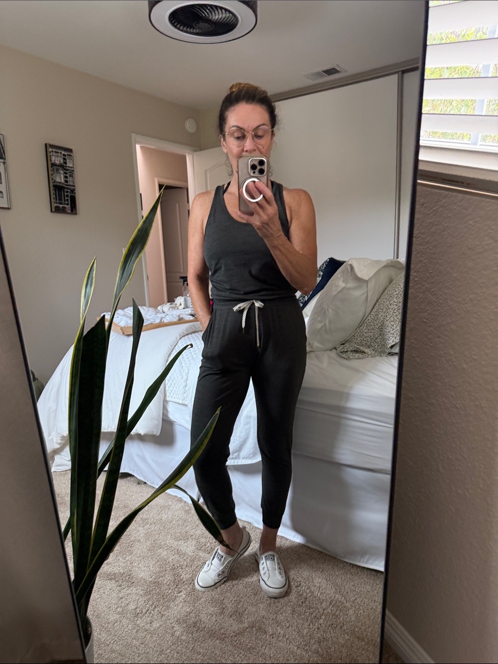 Vuori Lux Jumpsuit charcoal gray